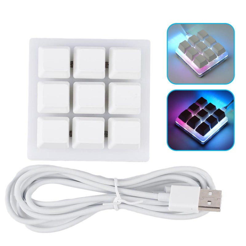 9-key numeric keypad, mini keyboard, copy and paste, customizable shortcuts, one-key password, mechanical keypad.